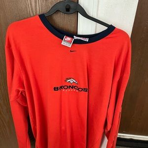 Nike pro line Denver broncos long sleeve shirt xxl orange